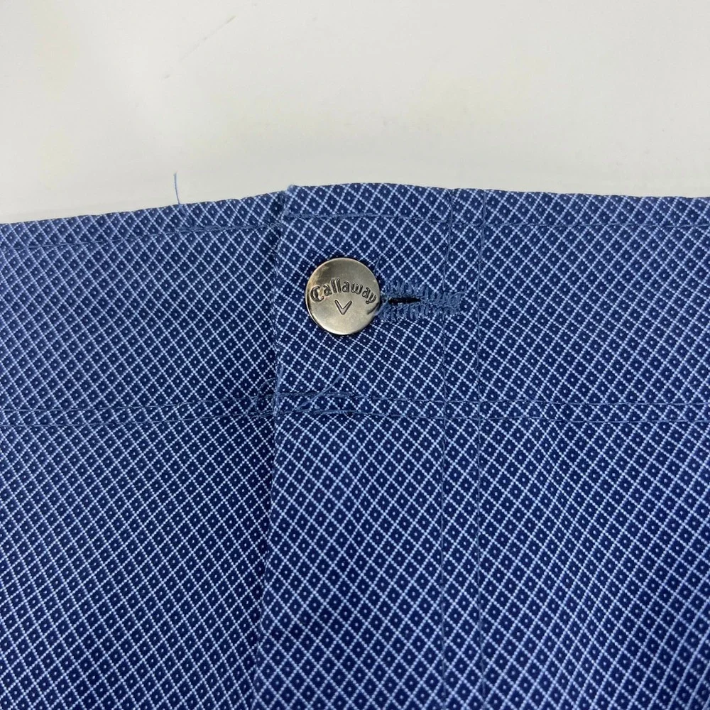 Callaway Mens Golf Shorts Blue Micro Dot Pattern Performance Stretch Size 42‎